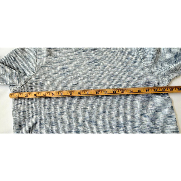 Womens 3/4 Sleeve Cotton Blue White Space Dyed Pullover SM J. Jill Pure Jill - Picture 7 of 8